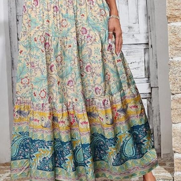 Falda Maxi Boho Floral de Verano (Boho Floral Summer Maxi Skirt) - Picture 8 of 8